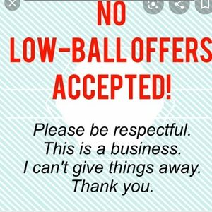 No low balling offer